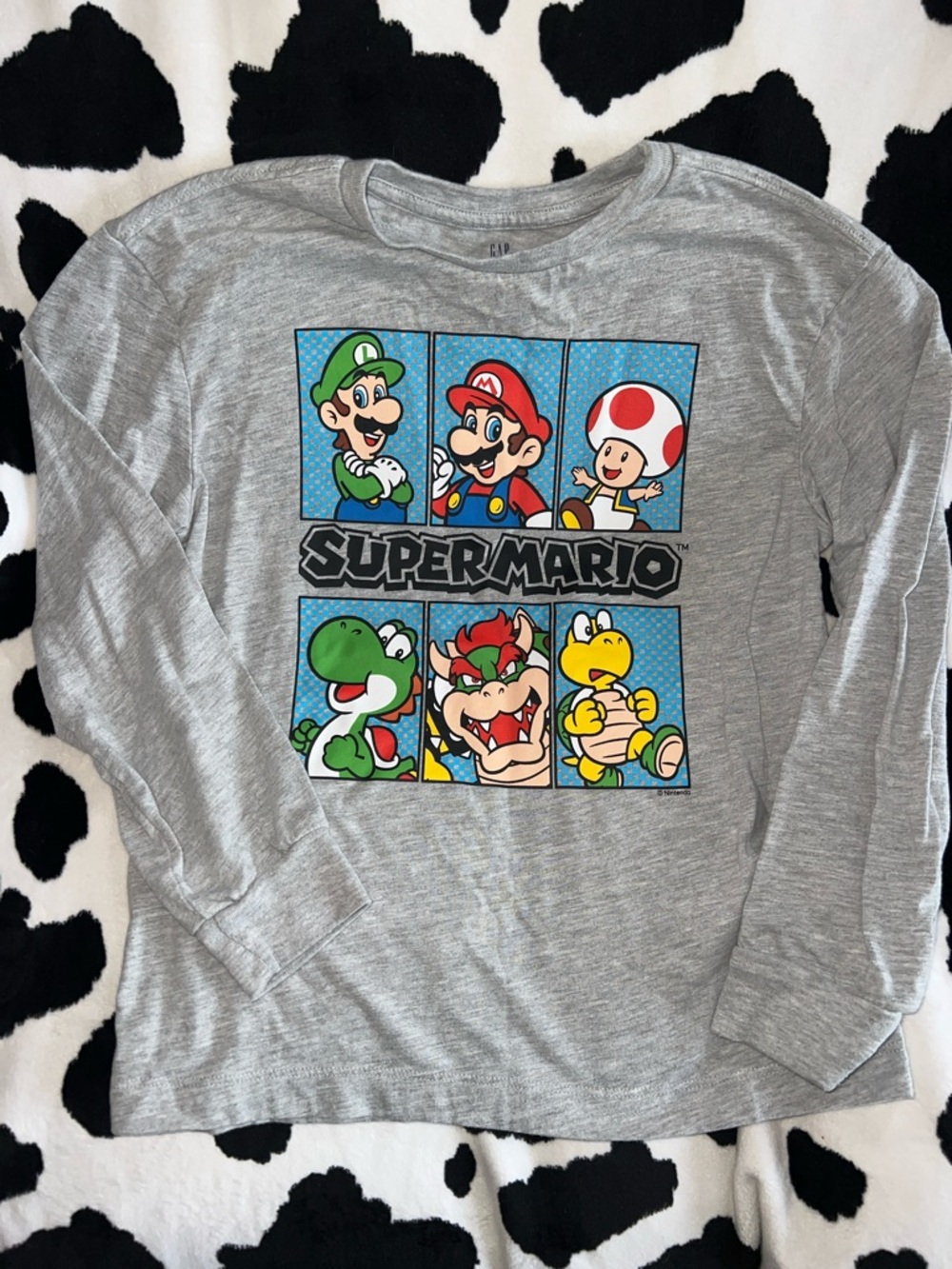 GAP Kids Grey Super Mario Panel Graphic Tee